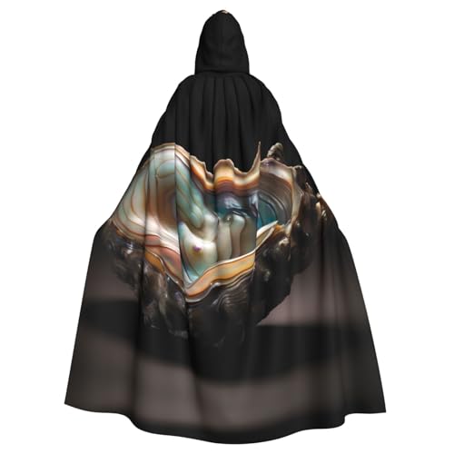WHJSHOP Abalone Perlmutt-Umhang für Erwachsene, mit Kapuze, Umhang für Halloween, Rollenspiele und Themenpartys von WHJSHOP