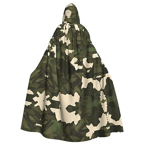 WHJSHOP Armee-Camouflage-Bild für Erwachsene, Kapuzenumhang für Halloween, Rollenspiel-Kostüme und Themenpartys WHJSHOP Armee-Camouflage-Bild für Erwachsene, Kapuzenumhang für Halloween, Rollenspiel-Kostüme und Themenpartys von WHJSHOP