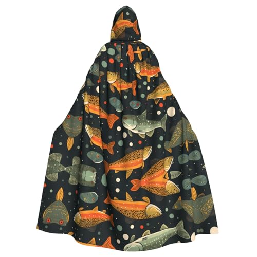 WHJSHOP Bachforelle, Fliegenfischen, Bild für Erwachsene, Kapuzenumhang für Halloween, Rollenspiel-Kostüme und Themenpartys WHJSHOP Bachforelle, Fliegenfischen, Bild für Erwachsene, Kapuzenumhang für Halloween, Rollenspiel-Kostüme und Themenpartys von WHJSHOP