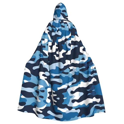 WHJSHOP Blauer Camouflage-Bild mit Kapuze für Erwachsene, Umhang für Halloween, Rollenspiel-Kostüme und Themenpartys WHJSHOP Blauer Camouflage-Bild mit Kapuze für Erwachsene, Umhang für Halloween, Rollenspiel-Kostüme und Themenpartys von WHJSHOP