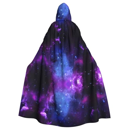 WHJSHOP Blaues Galaxiebild, Halloween, Erwachsenen-Umhang mit Kapuze, Umhang für Rollenspiele, Bühnenkostüme, Partys, pflegeleicht WHJSHOP Blaues Galaxiebild, Halloween, Erwachsenen-Umhang mit Kapuze, Umhang für Rollenspiele, Bühnenkostüme, Partys, pflegeleicht von WHJSHOP
