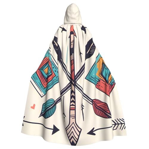 WHJSHOP Bunte, handgezeichnete Kunst mit Pfeilen im Boho-Stil, Bild, Erwachsenen-Kapuzenumhang für Halloween, Rollenspiel-Kostüme und Themenpartys WHJSHOP Bunte, handgezeichnete Kunst mit Pfeilen im Boho-Stil, Bild, Erwachsenen-Kapuzenumhang für Halloween, Rollenspiel-Kostüme und Themenpartys von WHJSHOP