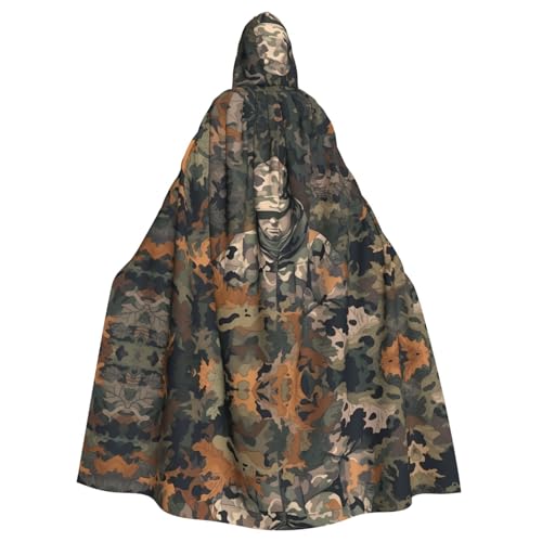 WHJSHOP Camouflage-Muster für Erwachsene, Kapuzenumhang für Halloween, Rollenspiele und Kostümpartys WHJSHOP Camouflage-Muster für Erwachsene, Kapuzenumhang für Halloween, Rollenspiele und Kostümpartys von WHJSHOP