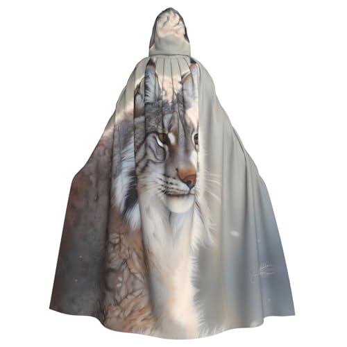 WHJSHOP Canada Lynx Prints Kapuzenumhang für Erwachsene, für Halloween, Rollenspiele und Kostümpartys WHJSHOP Canada Lynx Prints Kapuzenumhang für Erwachsene, für Halloween, Rollenspiele und Kostümpartys von WHJSHOP