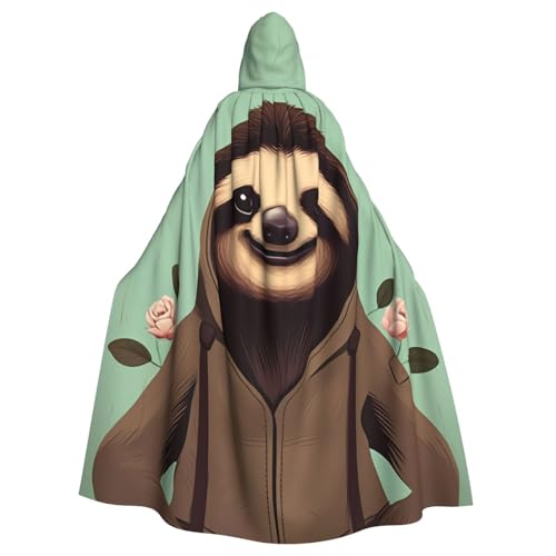 WHJSHOP Cartoon-Faultier-Umhang für Erwachsene, mit Kapuze, Umhang für Halloween, Rollenspiel-Kostüme und Themenpartys von WHJSHOP