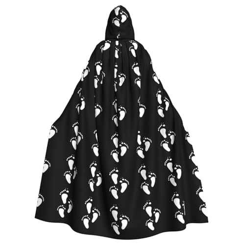 WHJSHOP Cartoon-Fußabdrücke mit Kapuze, Umhang für Erwachsene, für Halloween, Rollenspiel-Kostüme und Themenpartys von WHJSHOP