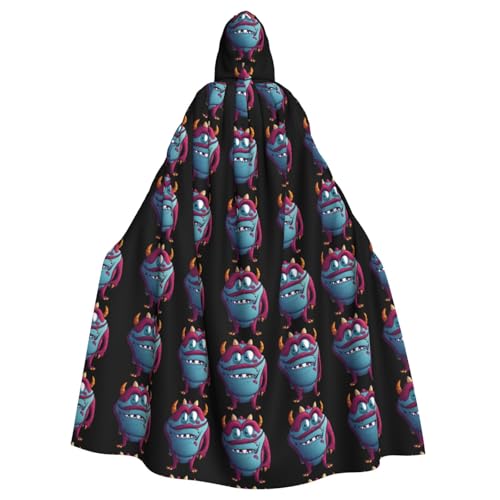WHJSHOP Cartoon-Monster-Bild, Erwachsenen-Umhang mit Kapuze, Umhang für Halloween, Rollenspiel-Kostüme und Themenpartys von WHJSHOP