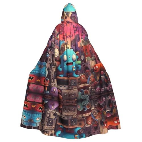 WHJSHOP Cartoon-Musikbild Erwachsenen-Umhang mit Kapuze für Halloween, Rollenspiel-Kostüme und Themenpartys WHJSHOP Cartoon-Musikbild Erwachsenen-Umhang mit Kapuze für Halloween, Rollenspiel-Kostüme und Themenpartys von WHJSHOP