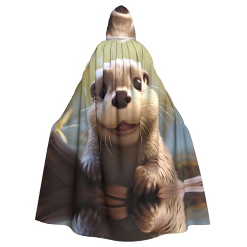 WHJSHOP Cartoon Otter Bild Erwachsene Kapuzenumhang Umhang für Halloween, Rollenspiele Kostüme und Themenpartys von WHJSHOP