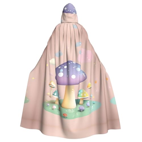 WHJSHOP Cartoon-Pilz-Bild für Erwachsene, Kapuzenumhang für Halloween, Rollenspiel-Kostüme und Themenpartys von WHJSHOP