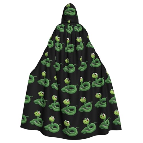 WHJSHOP Cartoon-Umhang mit kleiner grüner Schlange für Erwachsene, Kapuzenumhang für Halloween, Rollenspiel-Kostüme und Themenpartys WHJSHOP Cartoon-Umhang mit kleiner grüner Schlange für Erwachsene, Kapuzenumhang für Halloween, Rollenspiel-Kostüme und Themenpartys von WHJSHOP