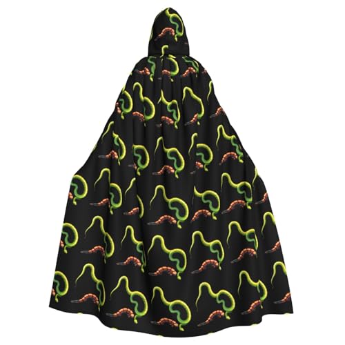 WHJSHOP Centipede and Snake Picture Adult Hooded Cape Cloak for Halloween, Role-playing Costumes, and Theme Parties von WHJSHOP