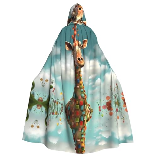 WHJSHOP Cleveres Giraffenbild Erwachsenen-Kapuzenumhang für Halloween, Rollenspiel-Kostüme und Themenpartys WHJSHOP Cleveres Giraffenbild Erwachsenen-Kapuzenumhang für Halloween, Rollenspiel-Kostüme und Themenpartys von WHJSHOP