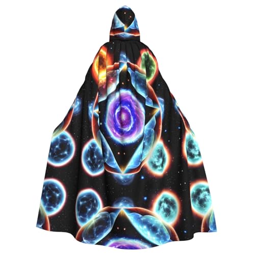 WHJSHOP Cosmic Stars Picture Erwachsene Kapuzenumhang Umhang für Halloween, Rollenspiele Kostüme und Themenpartys von WHJSHOP