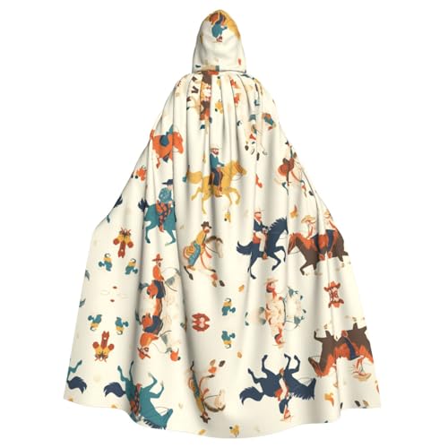 WHJSHOP Cowboy Ride Horse Picture Adult Hooded Cape Cloak for Halloween, Role-playing Costumes, and Theme Parties WHJSHOP Cowboy Ride Horse Picture Adult Hooded Cape Cloak for Halloween, Role-playing Costumes, and Theme Parties von WHJSHOP