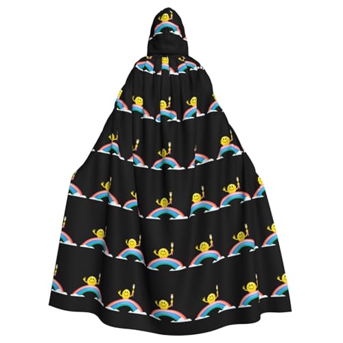 WHJSHOP Draw a Rainbow Smiley Face Picture Adult Hooded Cape Cloak for Halloween, Role-playing Costumes, and Theme Parties WHJSHOP Draw a Rainbow Smiley Face Picture Adult Hooded Cape Cloak for Halloween, Role-playing Costumes, and Theme Parties von WHJSHOP