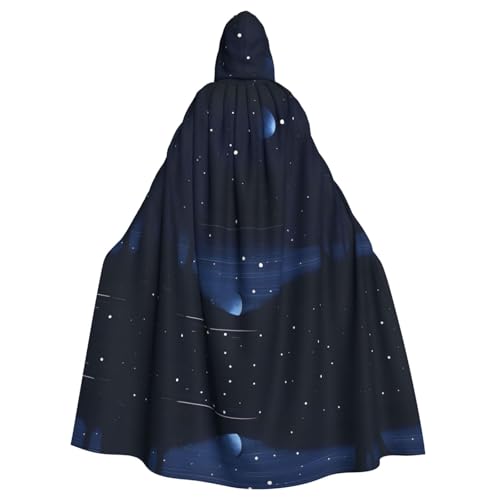 WHJSHOP Dunkelblauer Umhang mit Nachtansicht für Erwachsene, Kapuzenumhang für Halloween, Rollenspiel-Kostüme und Themenpartys von WHJSHOP