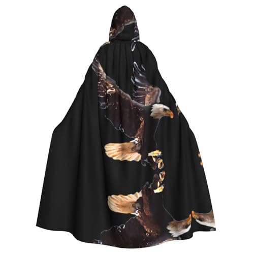 WHJSHOP Ein Adler-Bild, Halloween-Umhang mit Kapuze für Erwachsene, für Rollenspiele, Bühnenkostüme, Partys, pflegeleicht WHJSHOP Ein Adler-Bild, Halloween-Umhang mit Kapuze für Erwachsene, für Rollenspiele, Bühnenkostüme, Partys, pflegeleicht von WHJSHOP