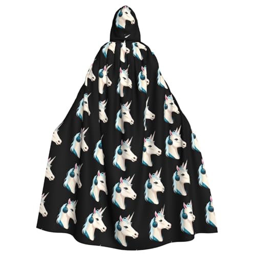 WHJSHOP Einhorn-Umhang für Erwachsene, mit Kapuze, für Halloween, Rollenspiele und Kostümpartys von WHJSHOP
