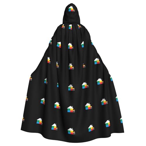 WHJSHOP Exquisiter Regenbogen-Haus-Umhang mit Kapuze für Erwachsene, für Halloween, Rollenspiel-Kostüme und Themenpartys WHJSHOP Exquisiter Regenbogen-Haus-Umhang mit Kapuze für Erwachsene, für Halloween, Rollenspiel-Kostüme und Themenpartys von WHJSHOP