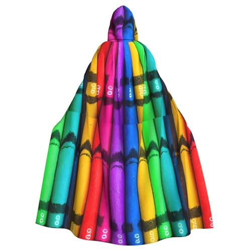 WHJSHOP Farbige Buntstifte, Bild, Halloween, Erwachsene, Kapuzenumhang, Herren- und Damenbekleidung, Mantel, Rollenspiel WHJSHOP Farbige Buntstifte, Bild, Halloween, Erwachsene, Kapuzenumhang, Herren- und Damenbekleidung, Mantel, Rollenspiel von WHJSHOP