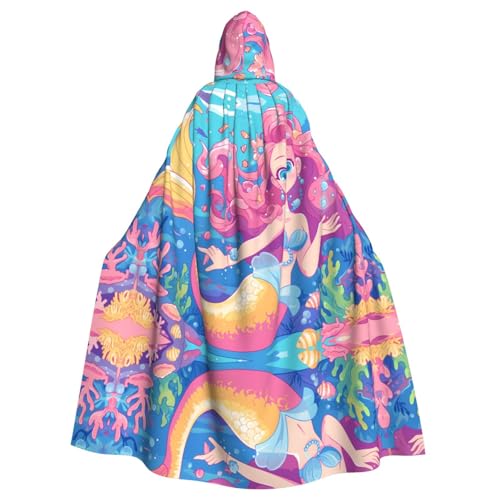 WHJSHOP Farbiger, wunderschöner Meerjungfrauen-Umhang mit Kapuze für Erwachsene, für Halloween, Rollenspiel-Kostüme und Themenpartys WHJSHOP Farbiger, wunderschöner Meerjungfrauen-Umhang mit Kapuze für Erwachsene, für Halloween, Rollenspiel-Kostüme und Themenpartys von WHJSHOP
