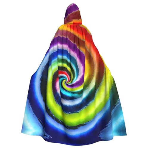 WHJSHOP Farbiger Umhang mit Kapuze für Erwachsene, Spiralmuster, für Halloween, Rollenspiele und Kostümpartys WHJSHOP Farbiger Umhang mit Kapuze für Erwachsene, Spiralmuster, für Halloween, Rollenspiele und Kostümpartys von WHJSHOP
