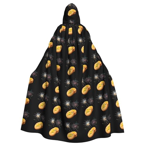 WHJSHOP Fireworks Mango Cookies Picture Adult Hooded Cape Cloak for Halloween, Role-playing Costumes, and Theme Parties WHJSHOP Fireworks Mango Cookies Picture Adult Hooded Cape Cloak for Halloween, Role-playing Costumes, and Theme Parties von WHJSHOP