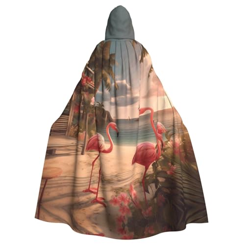 WHJSHOP Flamingo-Strandbild, Halloween, Erwachsenen-Kapuzenumhang, Herren- und Damenbekleidung, Mantel, Rollenspiel WHJSHOP Flamingo-Strandbild, Halloween, Erwachsenen-Kapuzenumhang, Herren- und Damenbekleidung, Mantel, Rollenspiel von WHJSHOP