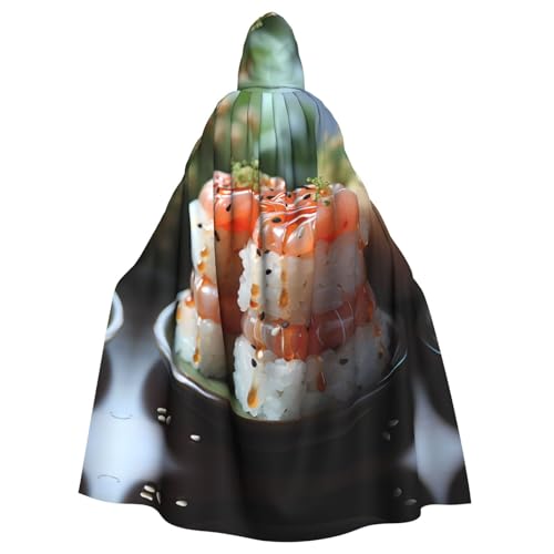 WHJSHOP Frischer Lachs Sushi Bild Halloween Erwachsene Kapuzenumhang Männer und Frauen Kleidung Mantle Rollenspiel WHJSHOP Frischer Lachs Sushi Bild Halloween Erwachsene Kapuzenumhang Männer und Frauen Kleidung Mantle Rollenspiel von WHJSHOP
