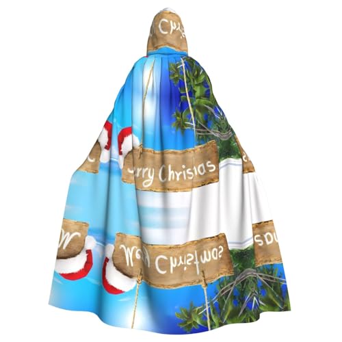 WHJSHOP Frohe Weihnachten Bild Halloween Erwachsene Kapuzenumhang Umhang für Rollenspiele, Bühnenkostüme, Partys, pflegeleicht WHJSHOP Frohe Weihnachten Bild Halloween Erwachsene Kapuzenumhang Umhang für Rollenspiele, Bühnenkostüme, Partys, pflegeleicht von WHJSHOP