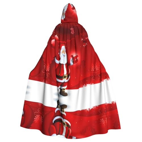 WHJSHOP Frohe Weihnachten Bild Halloween Erwachsene Kapuzenumhang Umhang für Rollenspiele, Bühnenkostüme, Partys, pflegeleicht WHJSHOP Frohe Weihnachten Bild Halloween Erwachsene Kapuzenumhang Umhang für Rollenspiele, Bühnenkostüme, Partys, pflegeleicht von WHJSHOP