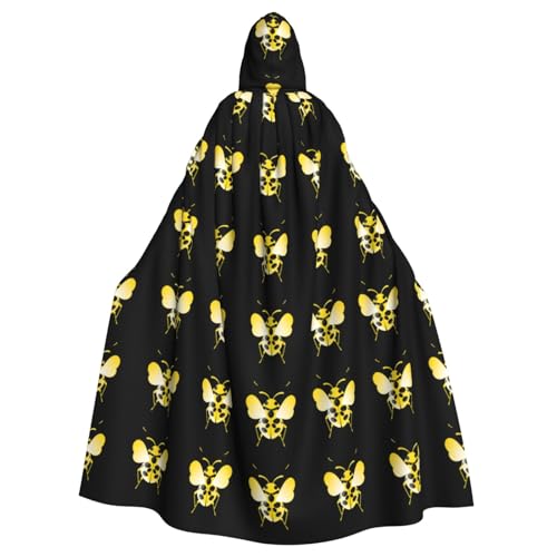 WHJSHOP Gelber Marienkäfer mit offenen Flügeln, Kapuzenumhang für Erwachsene, für Halloween, Rollenspiele und Kostümpartys WHJSHOP Gelber Marienkäfer mit offenen Flügeln, Kapuzenumhang für Erwachsene, für Halloween, Rollenspiele und Kostümpartys von WHJSHOP
