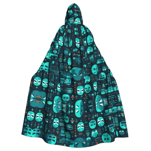 WHJSHOP Hacker-Ära Picture Kapuzenumhang für Erwachsene, für Halloween, Rollenspiele und Themenpartys von WHJSHOP