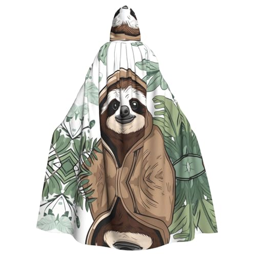 WHJSHOP Halloween Erwachsene Kapuzenumhang für Partys und Kostüme - Pflegeleicht Cartoon Faultier Gedruckt WHJSHOP Halloween Erwachsene Kapuzenumhang für Partys und Kostüme - Pflegeleicht Cartoon Faultier Gedruckt von WHJSHOP