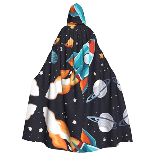 WHJSHOP Halloween Erwachsene Kapuzenumhang für Partys und Kostüme – Pflegeleichte Rakete Clipart Raumschiff-Drucke WHJSHOP Halloween Erwachsene Kapuzenumhang für Partys und Kostüme – Pflegeleichte Rakete Clipart Raumschiff-Drucke von WHJSHOP