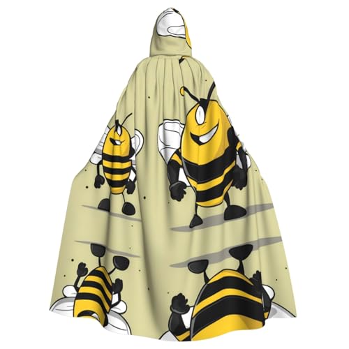 WHJSHOP Halloween Kapuzenumhang für Erwachsene für Partys und Kostüme – Pflegeleichter Cartoon-Hummel-Druck WHJSHOP Halloween Kapuzenumhang für Erwachsene für Partys und Kostüme – Pflegeleichter Cartoon-Hummel-Druck von WHJSHOP