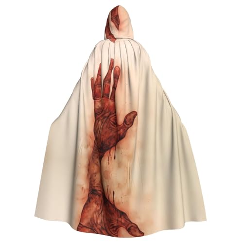 WHJSHOP Handabdruck Muster Erwachsene Kapuzenumhang Umhang Umhang für Halloween, Rollenspiele und Kostümpartys von WHJSHOP