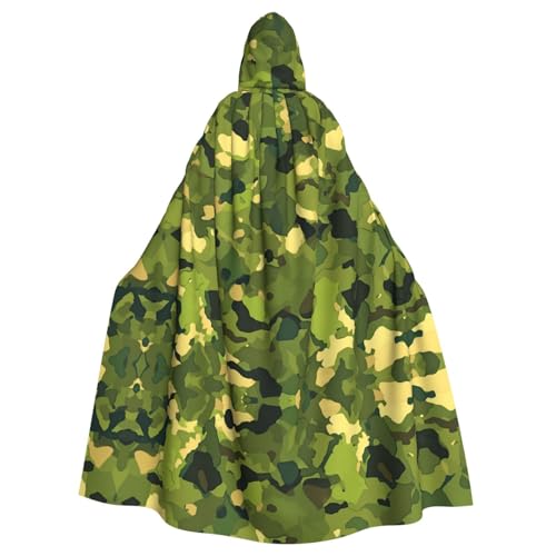 WHJSHOP Hardwoods Green Camo Picture Adult Hooded Cape Cloak for Halloween, Role-playing Costumes, and Theme Parties von WHJSHOP