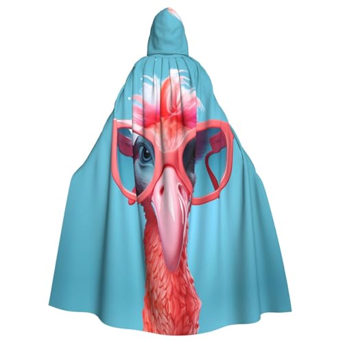 WHJSHOP Hello-Brille, Flamingo-Bild, Erwachsenen-Umhang mit Kapuze, Umhang für Halloween, Rollenspiel-Kostüme und Themenpartys von WHJSHOP