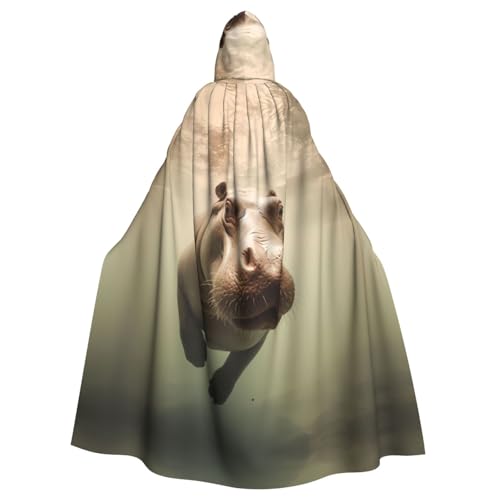 WHJSHOP Hippo Prints Kapuzenumhang für Erwachsene, für Halloween, Rollenspiele und Kostümpartys WHJSHOP Hippo Prints Kapuzenumhang für Erwachsene, für Halloween, Rollenspiele und Kostümpartys von WHJSHOP