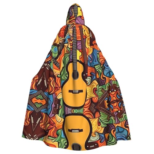 WHJSHOP Kapuzenumhang für Erwachsene, Motiv: Gitarre und Klavier, für Halloween, Rollenspiele und Kostümpartys WHJSHOP Kapuzenumhang für Erwachsene, Motiv: Gitarre und Klavier, für Halloween, Rollenspiele und Kostümpartys von WHJSHOP