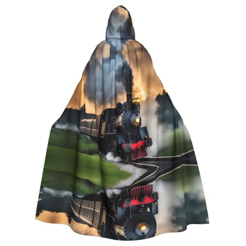 WHJSHOP Kapuzenumhang mit Dampfzug für Erwachsene, für Halloween, Rollenspiele und Kostümpartys von WHJSHOP