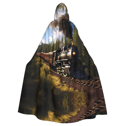 WHJSHOP Kapuzenumhang mit Dampfzug für Erwachsene, für Halloween, Rollenspiele und Kostümpartys WHJSHOP Kapuzenumhang mit Dampfzug für Erwachsene, für Halloween, Rollenspiele und Kostümpartys von WHJSHOP