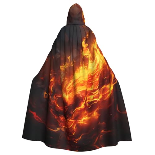WHJSHOP Kapuzenumhang mit Flammen für Erwachsene, für Halloween, Rollenspiele und Kostümpartys WHJSHOP Kapuzenumhang mit Flammen für Erwachsene, für Halloween, Rollenspiele und Kostümpartys von WHJSHOP