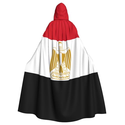 WHJSHOP Kapuzenumhang mit ägyptischer Flagge, für Erwachsene, für Halloween, Rollenspiele und Kostümpartys WHJSHOP Kapuzenumhang mit ägyptischer Flagge, für Erwachsene, für Halloween, Rollenspiele und Kostümpartys von WHJSHOP