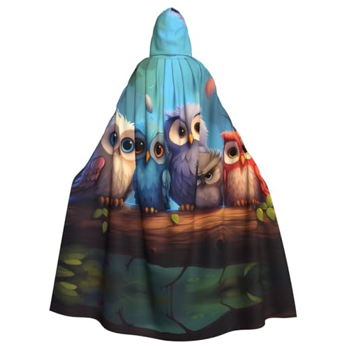 WHJSHOP Kapuzenumhang mit niedlichem Eulenmuster für Erwachsene, für Halloween, Rollenspiele und Kostümpartys WHJSHOP Kapuzenumhang mit niedlichem Eulenmuster für Erwachsene, für Halloween, Rollenspiele und Kostümpartys von WHJSHOP