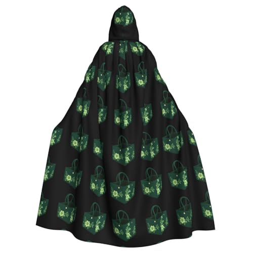 WHJSHOP Kleine quadratische Tasche mit grünem Blumenmuster, Halloween, Erwachsenen-Kapuzenumhang, Herren- und Damenbekleidung, Mantel, Rollenspiel WHJSHOP Kleine quadratische Tasche mit grünem Blumenmuster, Halloween, Erwachsenen-Kapuzenumhang, Herren- und Damenbekleidung, Mantel, Rollenspiel von WHJSHOP
