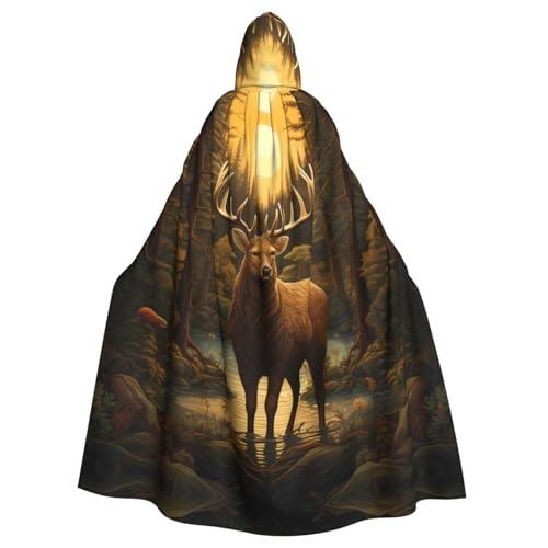 WHJSHOP Lodge Bär Hirsch Bild Erwachsene Kapuzenumhang Umhang für Halloween, Rollenspiele Kostüme und Themenpartys WHJSHOP Lodge Bär Hirsch Bild Erwachsene Kapuzenumhang Umhang für Halloween, Rollenspiele Kostüme und Themenpartys von WHJSHOP