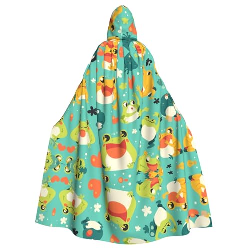 WHJSHOP Lustiger Frosch-Umhang mit Kapuze für Erwachsene, für Halloween, Rollenspiel-Kostüme und Themenpartys von WHJSHOP